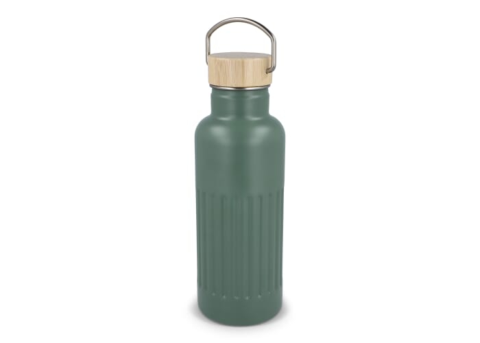 Gourde isotherme promotionnelle 500 ml bambou Vert olive